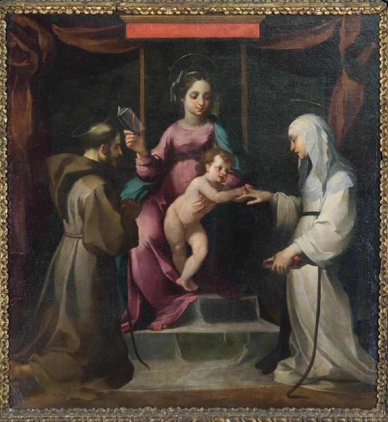 Sposalizio mistico di Santa Caterina dipinto su tela